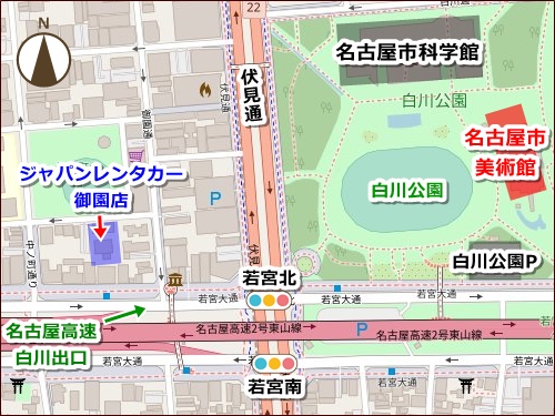 ジャパンレンタカー御園店立体駐車場マップ01