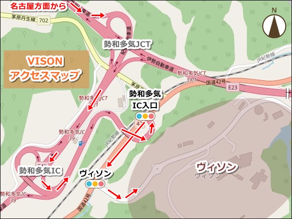 ヴィソン(三重県多気町)名古屋からのアクセスマップ02