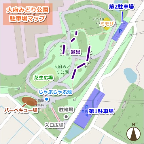 大府みどり公園(愛知県大府市)駐車場マップ02
