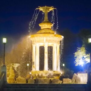 鶴舞公園(名古屋市昭和区)夜の噴水塔01