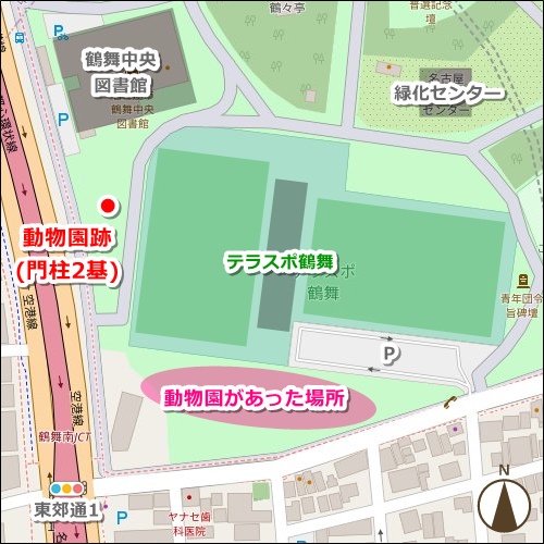 鶴舞公園(名古屋市昭和区)昔の動物園マップ