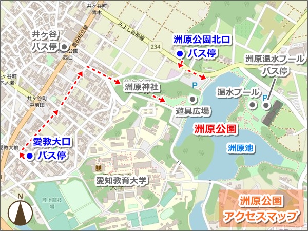 洲原公園(愛知県刈谷市)アクセスマップ02