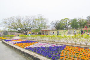 洲原公園(愛知県刈谷市)ウォーキングコース(散策路)花壇01