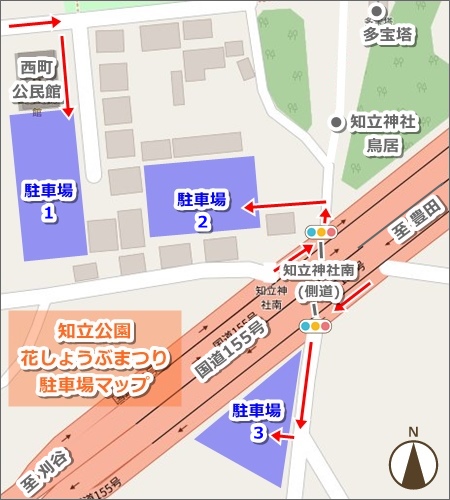 知立公園花しょうぶまつり(愛知県知立市)駐車場マップ03