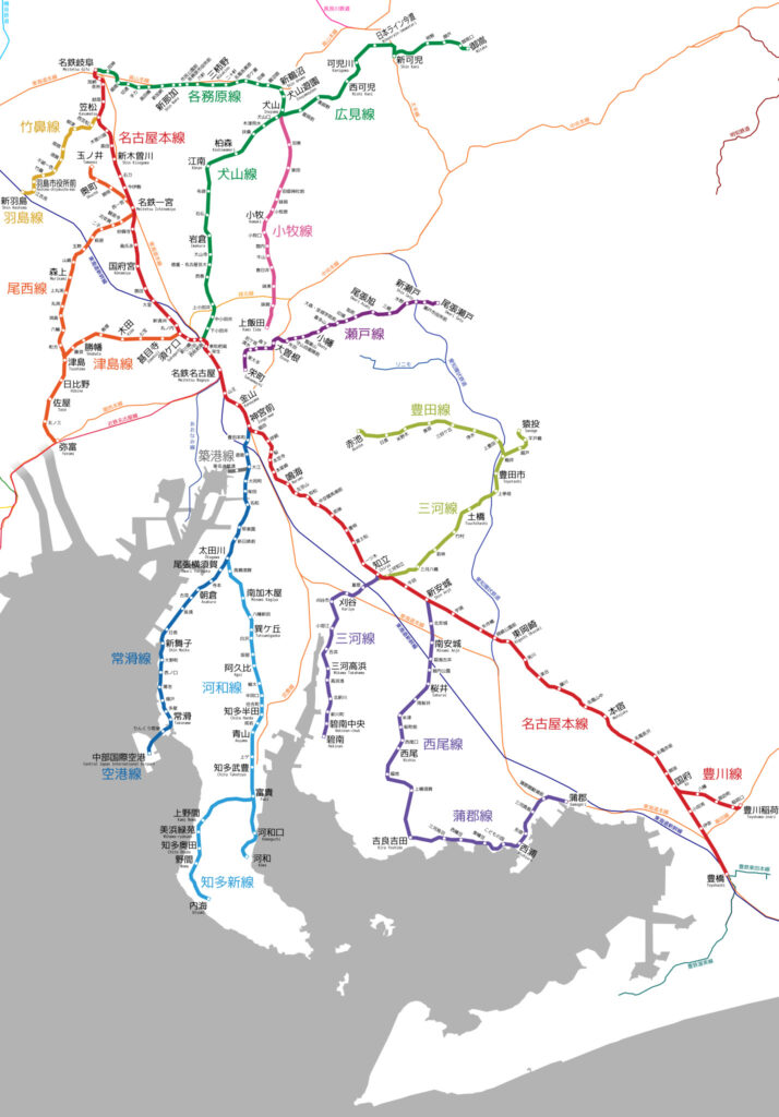 名古屋鉄道路線図