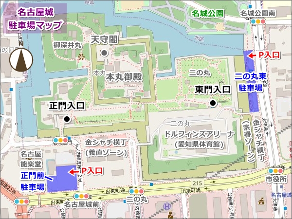 名古屋城駐車場マップ01