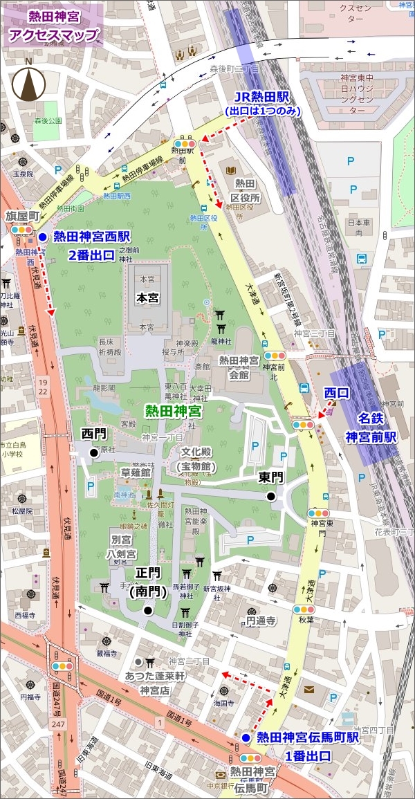 熱田神宮 最寄り駅からのアクセスマップ03