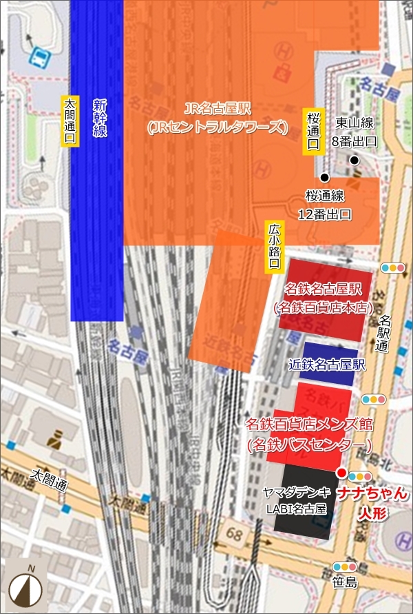 ナナちゃん人形の場所(アクセスマップ・地図)04