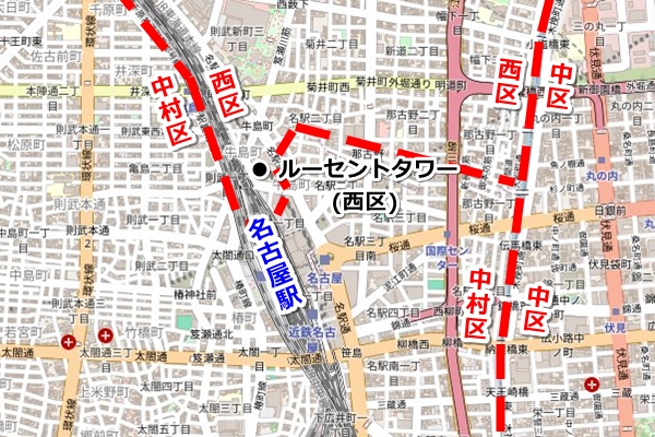 名古屋駅は何区？(地図)01